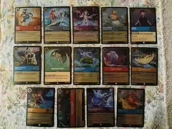 Disney Lorcana TCG All-Foil Card Lot ×14 Ariel, Belle, Diablo, Cruella, More! - Image 1