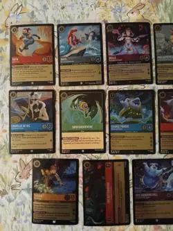 Disney Lorcana TCG All-Foil Card Lot ×14 Ariel, Belle, Diablo, Cruella, More! - Image 2