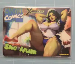 She Hulk Marvel Vixen Custom Glow Waifu Card Fan Art - Image 1