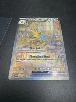 Pokemon Alakazam EX TCG Scarlet Violet-151 Holo Full Art Card 201/165 - Image 4