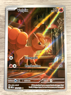 Pokemon Card Vulpix 138/132 Mega Evolution Holo Gold Star Rare - Image 1