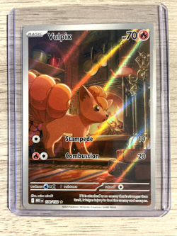 Pokemon Card Vulpix 138/132 Mega Evolution Holo Gold Star Rare - Image 3