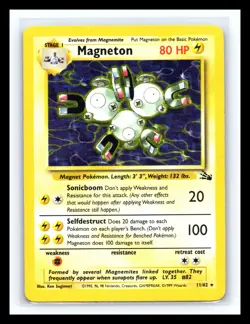 💥 MAGNETON HOLO Rare # 11/62 | FOSSIL SET | Pokemon 1999 TCG Vintage Card - Image 1