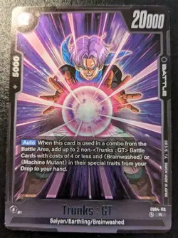 Trunks : GT FB04-113 Foil Rare Ultra Limit Dragon Ball Super Card Game - Image 1