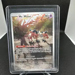 Pokemon TCG Mr. Mime Scarlet & Violet Holo Illustration Card 179/165 Rare - Image 1