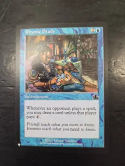 Rhystic Study Enchantment Card Magic The Gathering MTG - Image 1