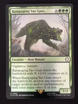 1x MTG Rampaging Yao Guai (Foil) - Universes Beyond: Fallout (PIP) #82 - Magic - Image 1