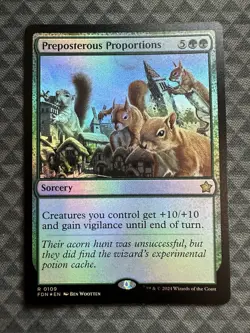 MTG Preposterous Proportions #0109 Foil Rare Foundations (FDN) - Image 2