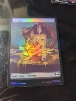 Swamp (0255) #255 (Foil) (NM) TMT Magic MTG Pizza - Image 1