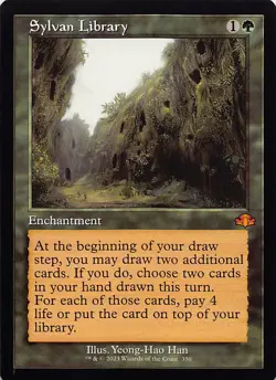 Sylvan Library (Retro Frame) - 350 - Dominaria Remastered - NM - Normal - Image 2
