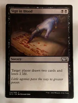 Sign in Blood - Core Set 2015 M15 - Magic the Gathering MTG Nice! - Image 1
