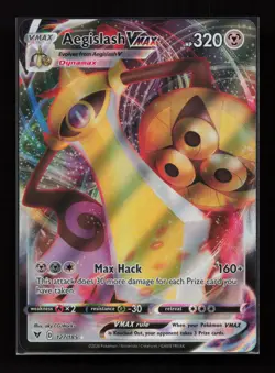 Aegislash VMAX 127/185 Holo Rare VMAX Vivid Voltage Pokemon Near Mint - Image 1