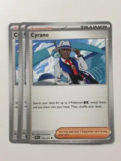 Pokemon TCG x3 Cyrano Uncommon SV08: Surging Sparks 170/191 NM - Image 1