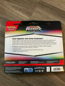 Pokemon Scarlet & Violet Prismatic Evolutions Tech Sticker Collection Glaceon - Image 2