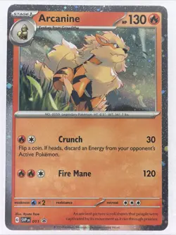 Arcanine SVP 011 Scarlet & Violet Cosmos Holo Promo Pokemon Card - Image 1