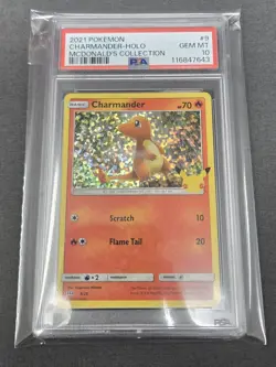 2021 POKEMON MCDONALD'S COLLECTION 25TH ANNIVERSARY 9/25 CHARMANDER HOLO PSA 10 - Image 5
