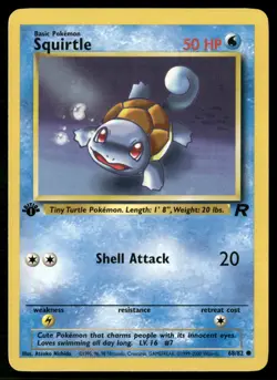 2000 Pokemon Team Rocket SQUIRTLE 68/82 1st Edition WOTC Vintage NM - Image 1
