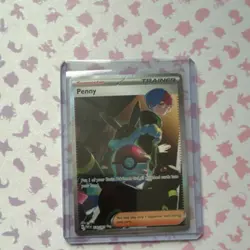 Pokemon TCG Penny 239/198 Paldean Fates Special Illustration Rare Holo - Image 1