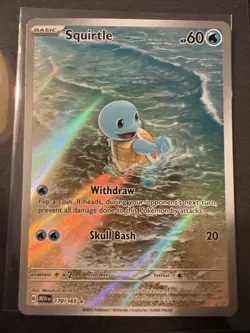 2023 POKEMON MEW EN-151 170 SQUIRTLE ILLUSTRATION RARE - Image 1