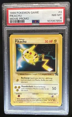 1999 Pokemon Wizards Black Star Promos Pikachu #4 PSA 8 - Image 1