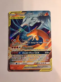 Pokemon TCG Reshiram & Charizard GX 20/214 Tag Team NM Condition - Image 1