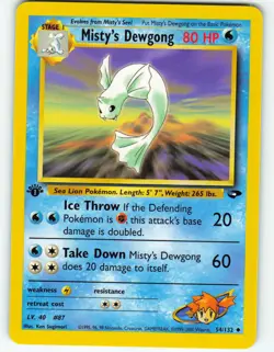 Misty's Dewgong - 1st Edition - 54/132 Gym Challenge - Pokemon TCG - 2000 - Image 1