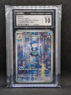 Pokemon Poliwhirl 151 MEW EN Illustration Rare #176 CGC 10 Gem Mint - Image 1