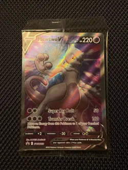 MEWTWO V SWSH229 Black Star Promo Full Art Holo Pokemon GO TCG 2022 NM- SEALED - Image 1
