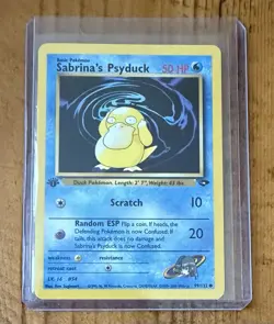 Pokemon TCG Sabrina’s Psyduck #99/132 Gym Challenge Non Holo 1st Edition Vintage - Image 1