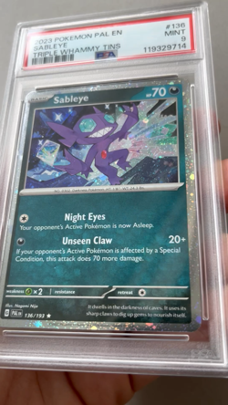 Sableye - Triple Whammy Tins - Cosmos Holo - PSA 9 - Pokemon PAL EN - Image 2