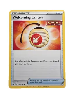 New: 2021 Pokemon TCG Welcoming Lantern 156 Chilling Reign Regular Uncommon - Image 1