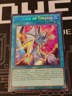 The Gaze of Timaeus MZMU-EN013 SECRET RARE 1st EDITION Yugioh - Image 1