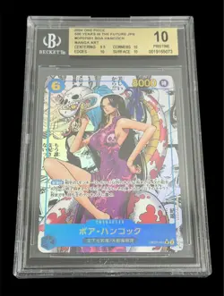 BGS 10 ONE PIECE Card OP07-051 Boa Hancock Comic Parallel Manga Alt Art 2024 - Image 1