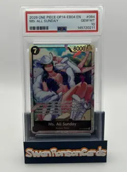 Ms. All Sunday OP14-084 SR THE AZURE SEA'S SEVEN One Piece PSA 10 - Image 1