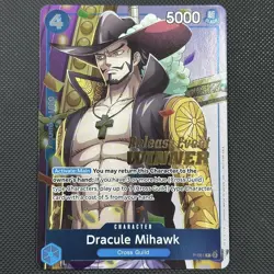 Dracule Mihawk P-081 Release Event Winner One Piece TCG - Image 1
