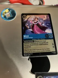 Disney Lorcana Winterspell (11) COLD FOIL #158 Belle - Snowfield Strategist - Image 1