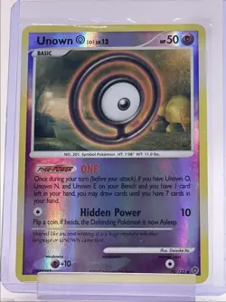 UNOWN O LV.12 2007 POKEMON D & P SECRET WONDERS REVERSE HOLO 70/132 Q2045 - Image 1