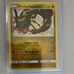Pokemon Shining Rayquaza 56/73 Shining Legends Shiny Holo Rare Basic HP120 - Image 1