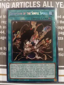 Deception of the Sinful Spoils ROTA-EN055 Rage of the Abyss 1st Ed. Yu Gi Oh - Image 1