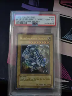 YUGIOH PSA 10 2002 Blue-Eyes White Dragon JMP-EN001 Ultra Rare EN Variant - Image 1