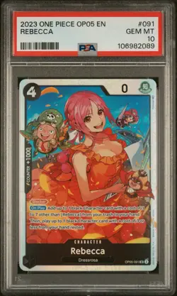 2023 ONE PIECE OP05-AWAKENING OF THE NEW ERA #091 REBECCA PSA 10 - Image 1