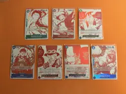 One Piece OP13 3rd Anniversary Treasure Pack Campaign Promo Set Of 7 - English - Image 1