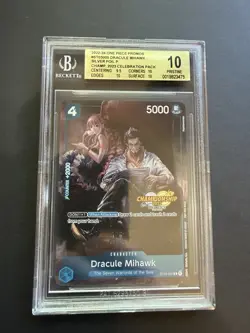 2024 ONE PIECE CHAMPIONSHIP 2023 CELEBRATION PACK 005 DRACULE MIHAWK BGS 10 - Image 1