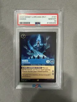 Hades Infernal Schemer 151/204 Legendary Disney Lorcana Fabled GEM MINT PSA 10 - Image 1