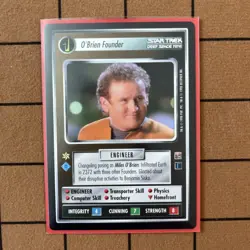 Star Trek CCG 1E O’Brien Founder Card Vintage 1998 DS9 Decipher - Image 1