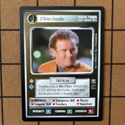 Star Trek CCG 1E O’Brien Founder Card Vintage 1998 DS9 Decipher - Image 2