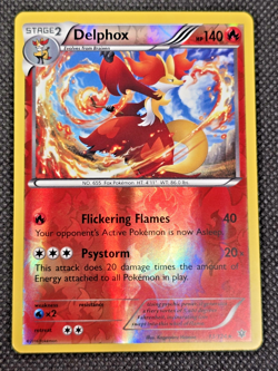 Delphox Pokemon Trading Card 13/124 Reverse Holo Rare Fates Collide 2016 LP -L40 - Image 2