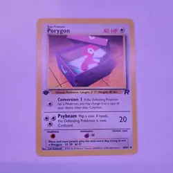Pokemon Card - Porygon Team Rocket 48/82 Uncommon 1st Edition NM - Image 1