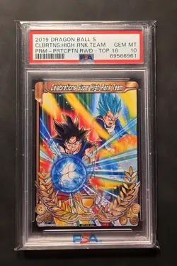 Dragon Ball Super 2019 Celebrations Super High Rank Team Promo Prize Card PSA 10 - Image 1