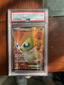 Pokemon TCG Victini EX Full Art Card 131/135 Plasma Storm PSA 7 Nm! - Image 1